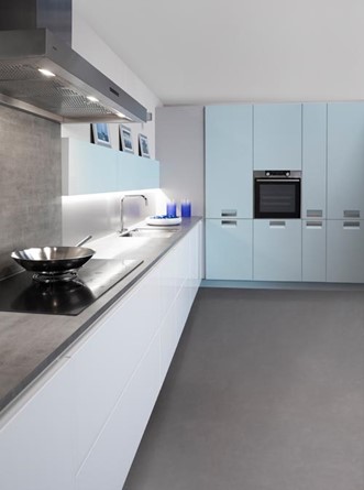 01 Moderne Keuken Artic Blue Greeploos Ijs